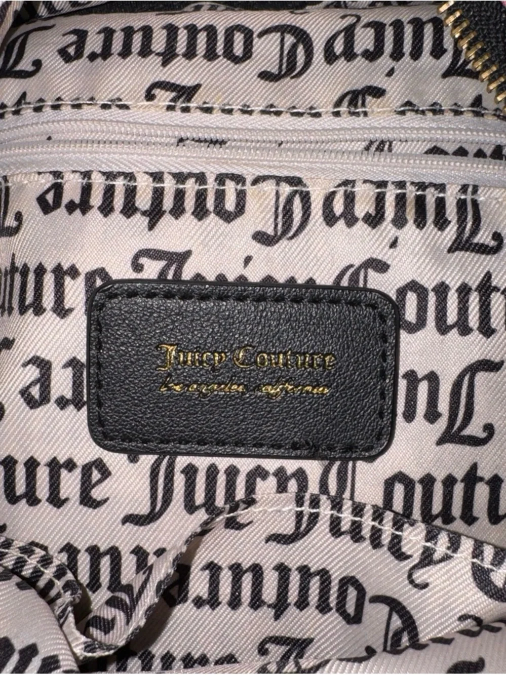 Juicy Couture Black Mini Backpack with Pink Floral Print